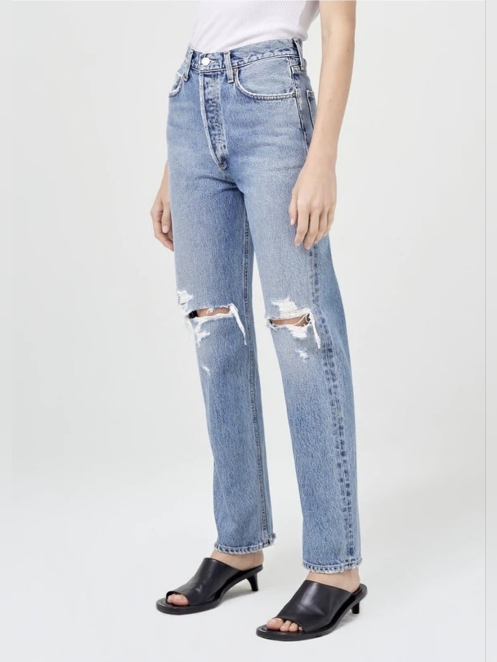 AGOLDE - 90's Pinch Waist Distressed Jeans 23W